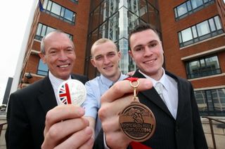 Dean and Cliff with John Griffiths, Deputy Minister for Skills